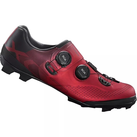 Shimano XC7 Carbon MTB SPD Shoes (XC702) 2021 - EU 44} - Red, Red