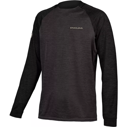 Endura Singletrack LS MTB Jersey - S} - PewterGrey, PewterGrey