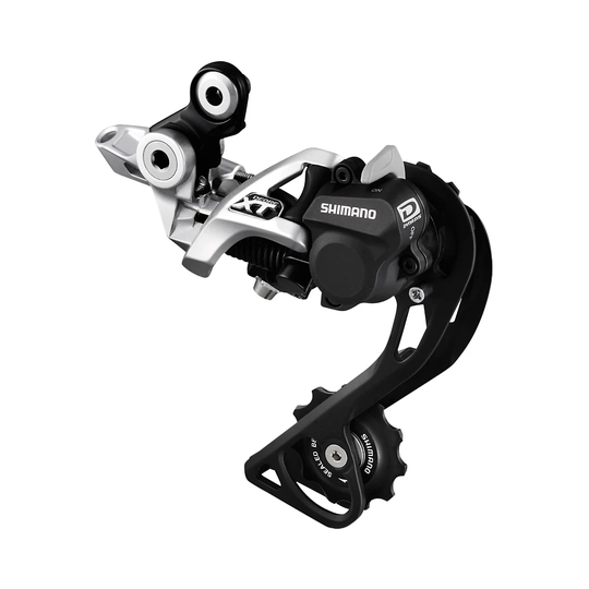 Shimano Deore XT M786 10 Speed Rear Derailleur - Medium Cage} - Silver, Silver