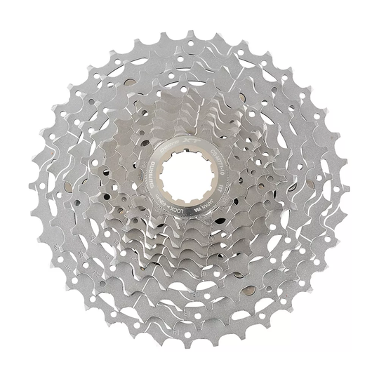 Shimano XT M771 10 Speed MTB Cassette - Silver - 11-36t}, Silver