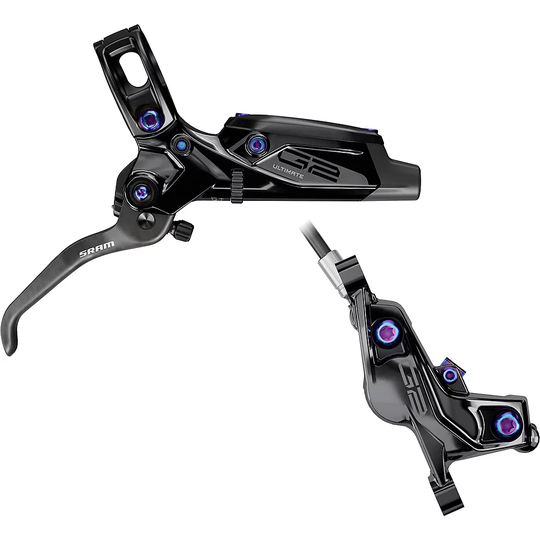 SRAM G2 Ultimate Disc Brake - Black-Rainbow - Front RH}, Black-Rainbow