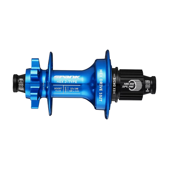 Spank HEX J-TYPE Boost E-Plus Rear Hub - Boost 148mm - Blue, Blue