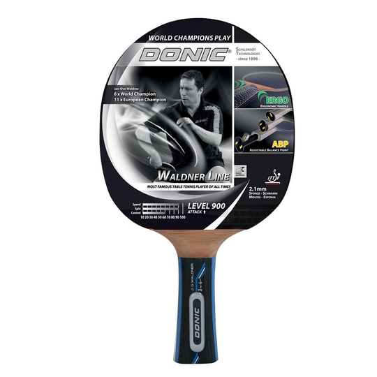 DONIC Racket Waldner 900 sis. DVD, Pöytätennismailat