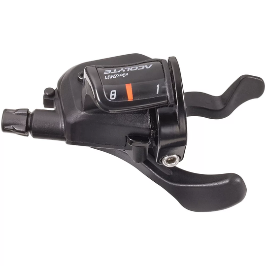 microSHIFT Acolyte M7180 8 Speed MTB Gear Shifter - Black - Xpress Shifter}, Black