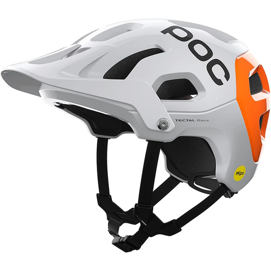 POC Tectal Race MIPS NFC Helmet 2022 - S} - Hydrogen White-Fluorescent Orange AVIP, Hydrogen White-Fluorescent Orange AVIP