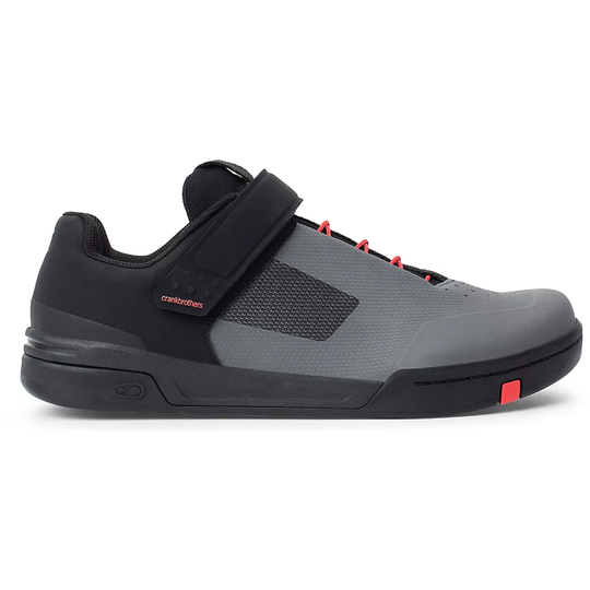 crankbrothers Stamp SpeedLace Flat Pedal Shoe - UK 11} - Grey-Red, Grey-Red