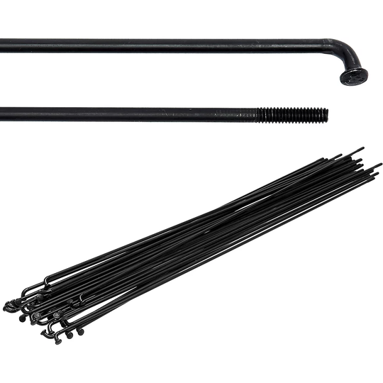 WTB J-Bend Stainless Steel Spokes (36 Pack) - Black - 296mm}, Black