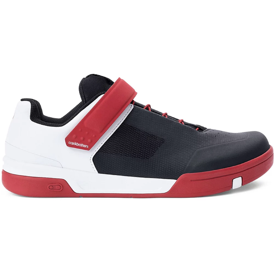 crankbrothers Stamp SpeedLace Flat Pedal Shoe - UK 11} - Red-Black-White, Red-Black-White