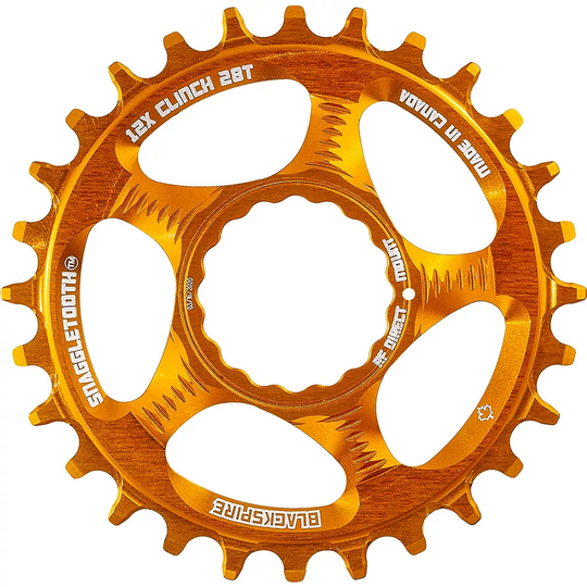 Blackspire Snaggletooth Cinch Shimano Chain Ring - Direct Mount - Orange, Orange