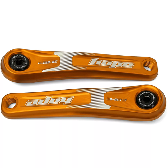 Hope Electric Bike Mountain Bike Crankset - Orange, Orange