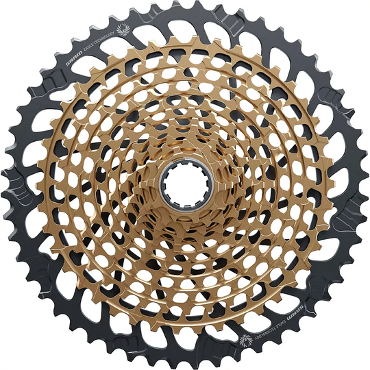 SRAM XG-1299 Eagle 12 Speed Cassette - Gold - 10-52t}, Gold