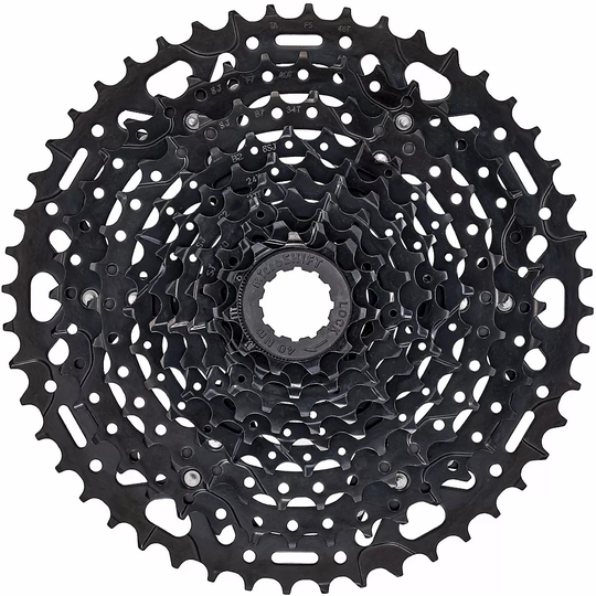microSHIFT Advent X H104 10 Speed MTB Cassette - 11-48t} - Black, Black