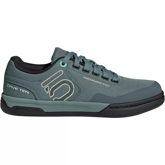 Five Ten Women's Freerider Pro Canvas MTB Shoes SS22 - UK 4.5} - hazy emerald-acid mint-core black, hazy emerald-acid mint-core black
