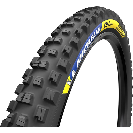 Michelin DH 34 Tubeless Ready MTB Tyre - Wire Bead - Black, Black