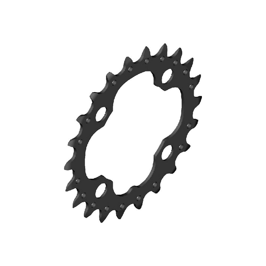 Shimano SLX M672 10 Speed Triple MTB Chain Ring - 4-Bolt - Black, Black