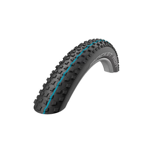 Schwalbe Rocket Ron Addix MTB Tyre - SnakeSkin - Folding Bead - Black - Blue, Black - Blue