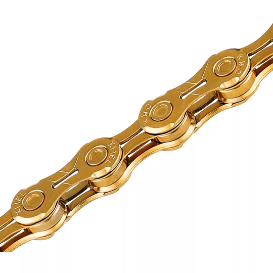 KMC Lightweight TT 11 Speed Bike Chain - 118 Links} - Gold, Gold