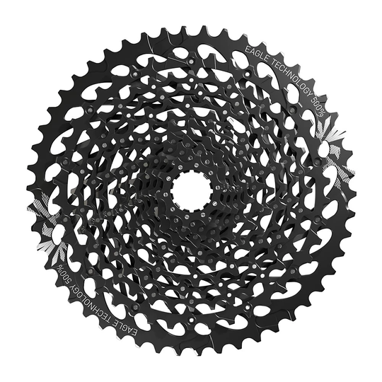 SRAM GX Eagle XG-1275 12 Speed MTB Cassette - Black - 10-50t}, Black