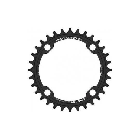 TA One Mountain Bike Chain Ring (104 BCD) - Narrow/Wide - Black, Black