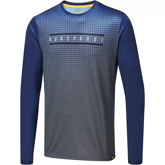 Nukeproof Blackline Long Sleeve Jersey - S} - Blue, Blue