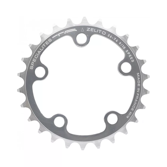 TA Inner Triple Chainring (74mm BCD) - 5-Bolt - Silver, Silver