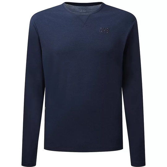 dhb MTB Merino Long Sleeve Trail Jersey - L} - Blue, Blue