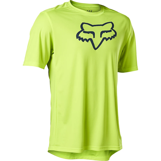 Fox Racing Ranger Short Sleeve Cycling Jersey - M} - FLO YLW, FLO YLW