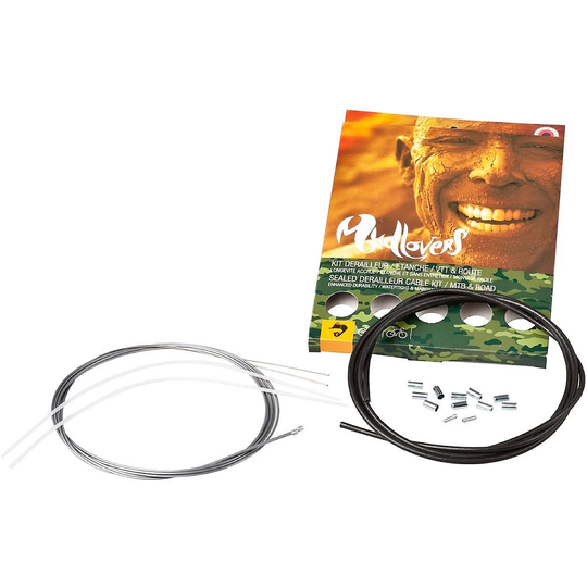 Transfil MudLovers MTB Gear Cable Kit - Black, Black