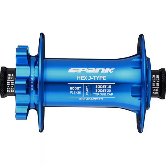 Spank HEX J-TYPE Boost Front Hub - 32H - Blue, Blue