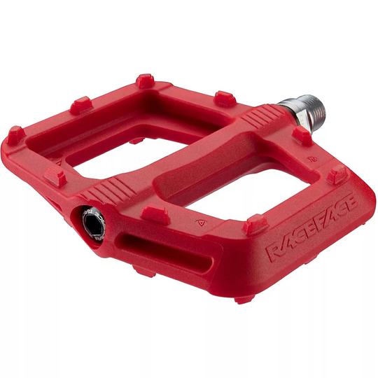 Race Face Ride Mountain Bike Pedals - Red, Red