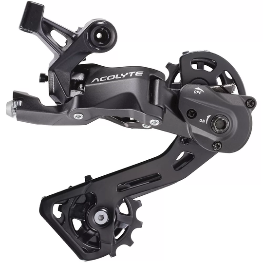microSHIFT Acolyte RD-M5185-M MTB Rear Derailleur - 1 x 8sp} - Black, Black