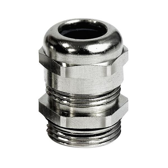 Rutab 1460405 Ruuvattava liitin IP68, nikkelipinnoitettu messinki PG9