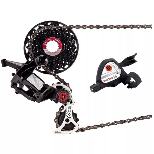 Box Two E-Bike 7 Speed Drivetrain Groupset - 11-23 - Black, Black