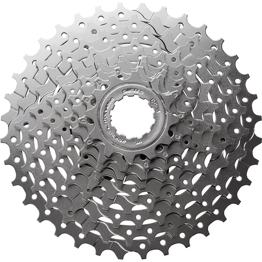 Shimano Alivio HG400 9 Speed MTB Cassette - Silver - 11-36t}, Silver