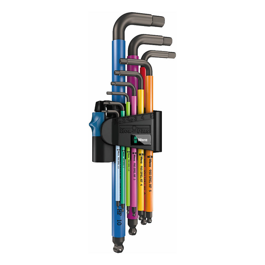 Wera Tools 950-9 Hex-Plus HF 1 L-Key Toolset - 9 Piece} - Multi Coloured, Multi Coloured