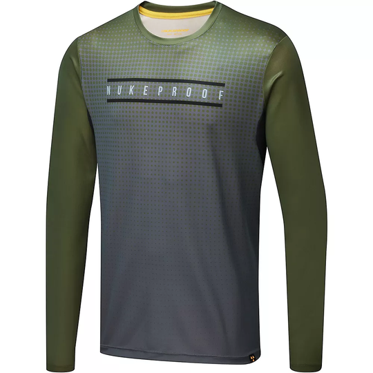 Nukeproof Blackline Long Sleeve Jersey - S} - Khaki, Khaki
