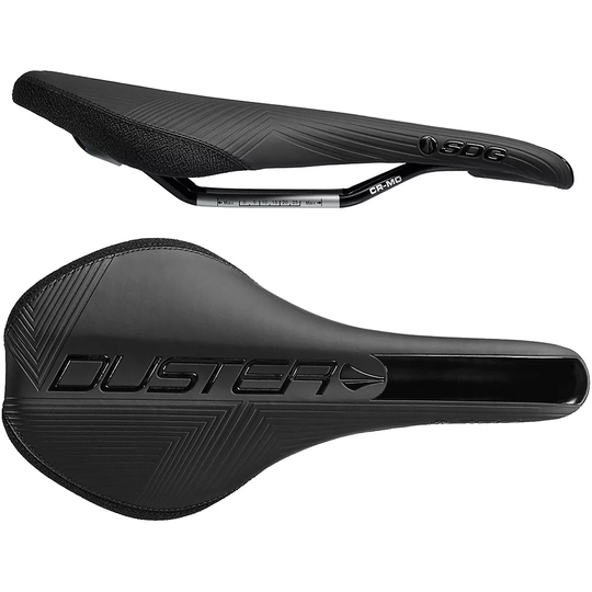 SDG Duster Mtn P Cro-Mo Rail MTB Saddle - 140mm Wide - Black-Red, Black-Red