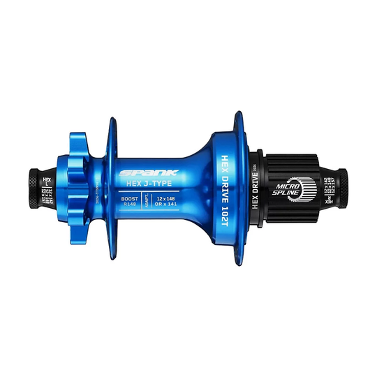 Spank HEX J-TYPE Boost Rear Hub - 32H 148mm - Blue, Blue