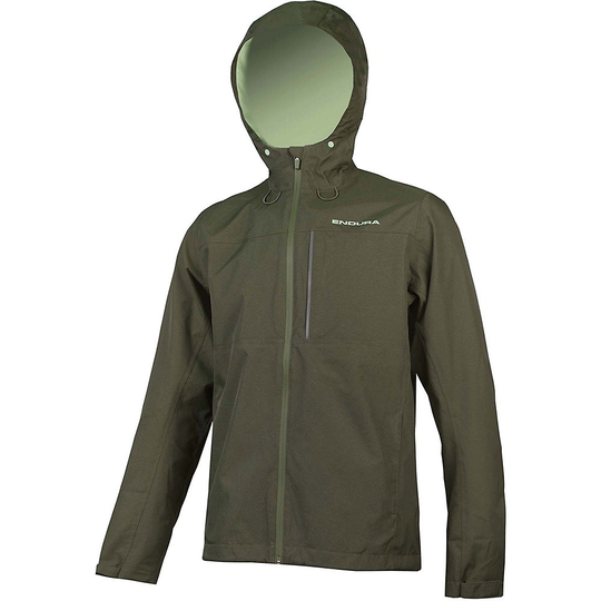 Endura Hummvee Waterproof Hooded MTB Jacket - M} - Bottle Green, Bottle Green