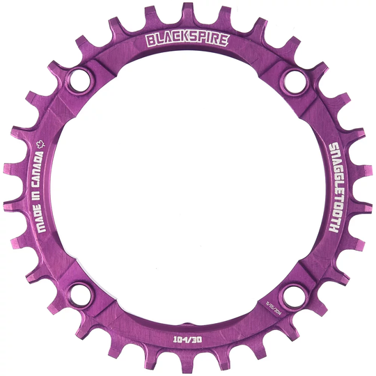 Blackspire Snaggletooth Narrow Wide Chainring - 4-Bolt - Purple, Purple