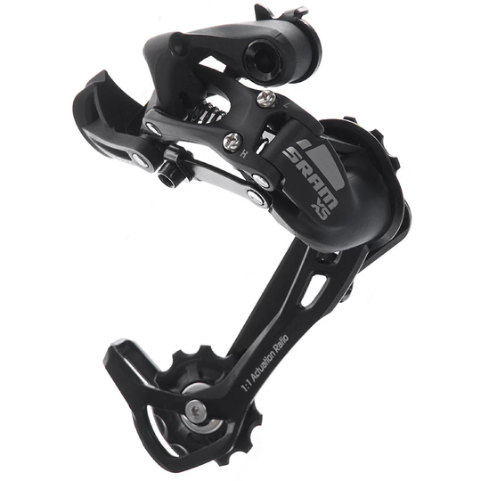 SRAM X5 9 Speed Rear Derailleur - Long Cage} - Black, Black