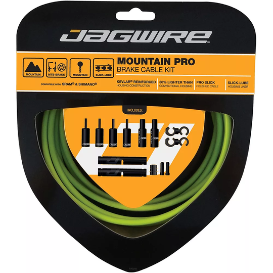 Jagwire Mountain Pro MTB Brake Cable Kit - Organic Green, Organic Green