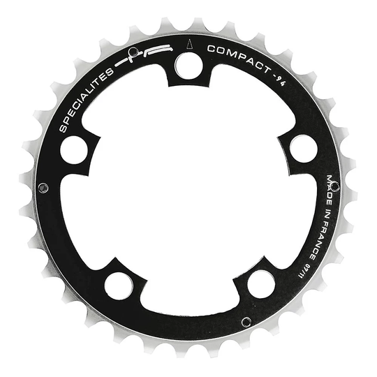 TA 5-Arm Compact MTB Middle Chain Ring - 5-Bolt - Black, Black