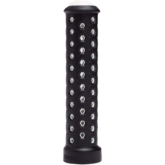 Fabric Slim Lock On MTB Handlebar Grips - 135mm} - Black White, Black White