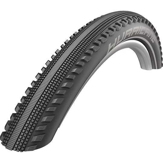 Schwalbe Hurricane Performance E-MTB Tyre (DD) - Wire Bead - Black - Reflective, Black - Reflective