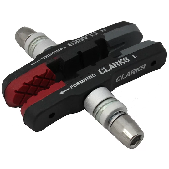 Clarks MTB Elite V-Brake Pads (72mm) - Black - Pair}, Black