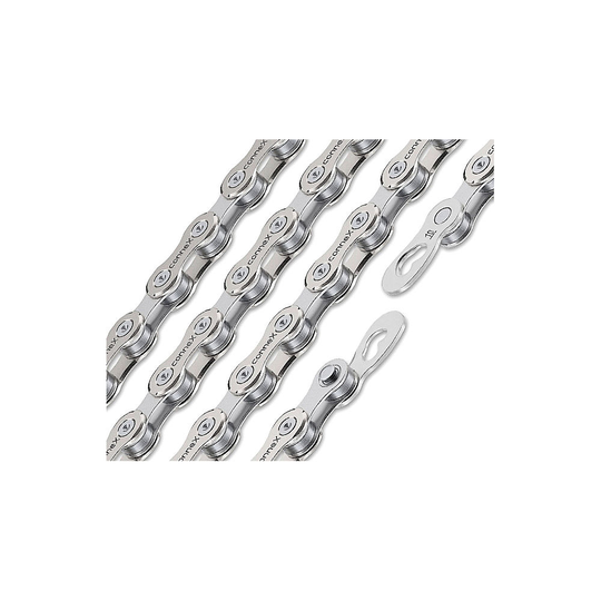 Wippermann 10SX 10 Speed Bike Chain - 114 Links} - Silver, Silver