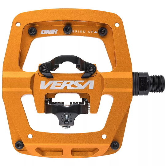 DMR Versa Dual Sided Flat and SPD Pedal - Orange, Orange