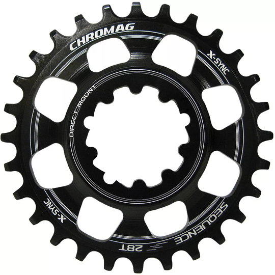 Chromag Sequence GXP Direct Mount MTB Chain Ring - Direct Mount - Black, Black