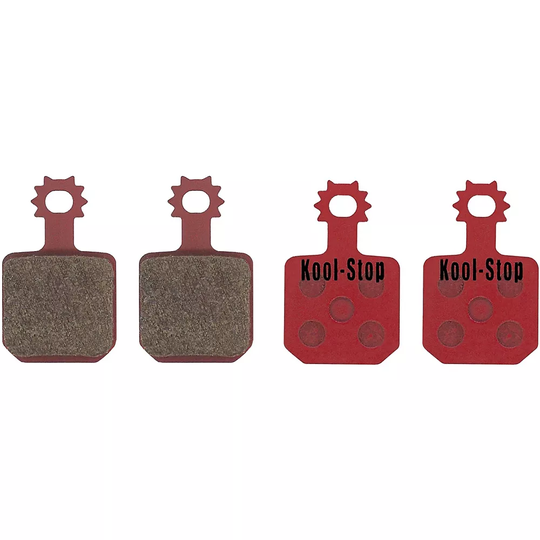Kool Stop D170 Magura MT7 MTB Brake Pads (2 Pairs) - Organic} - Red, Red